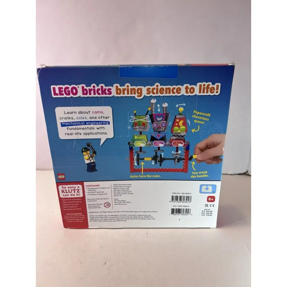 LEGO Gear Bots Klutz STEM Science Activity Book Kit Complete 62 PCs New In Box!!